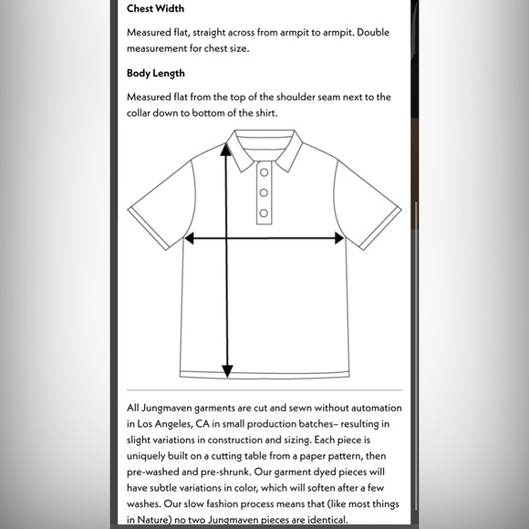 NWT Jungmaven Preston Polo Shirt | Washed White | size XS - Picture 8 of 11